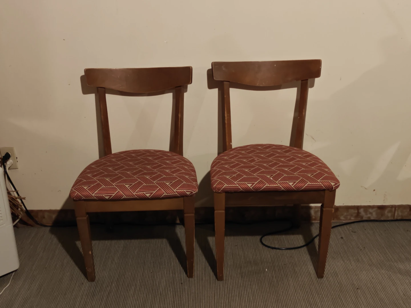 Set of 2 Vintage Wood Dining
