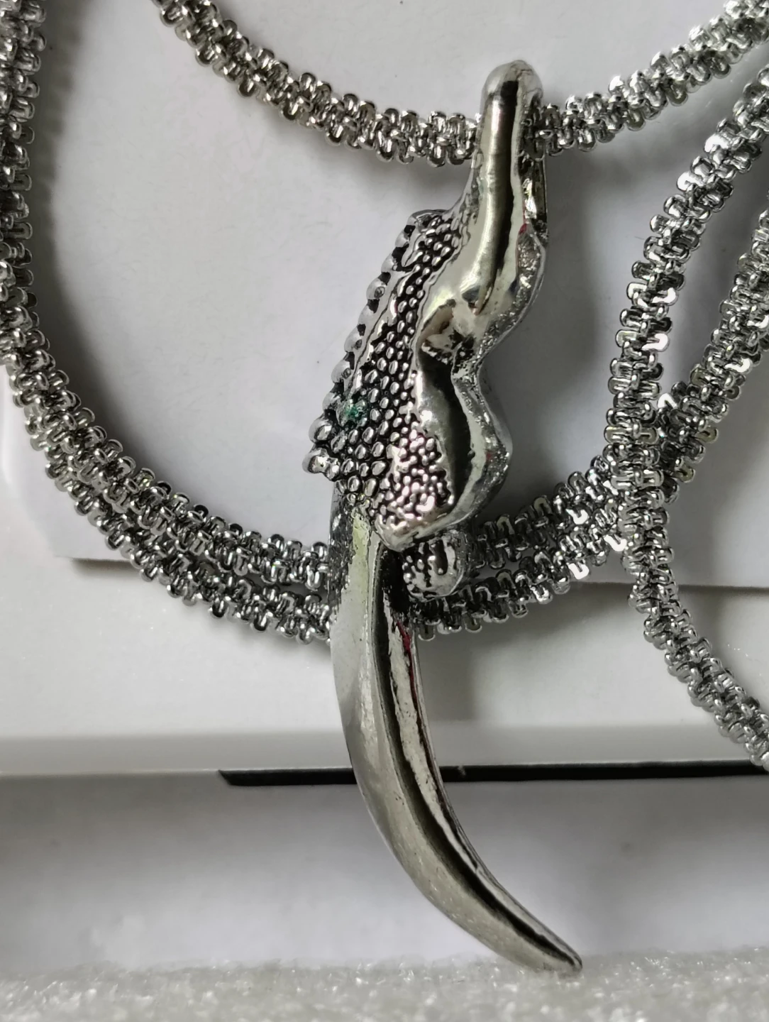 Silver Tone Claw Pendant Necklace - photo 5