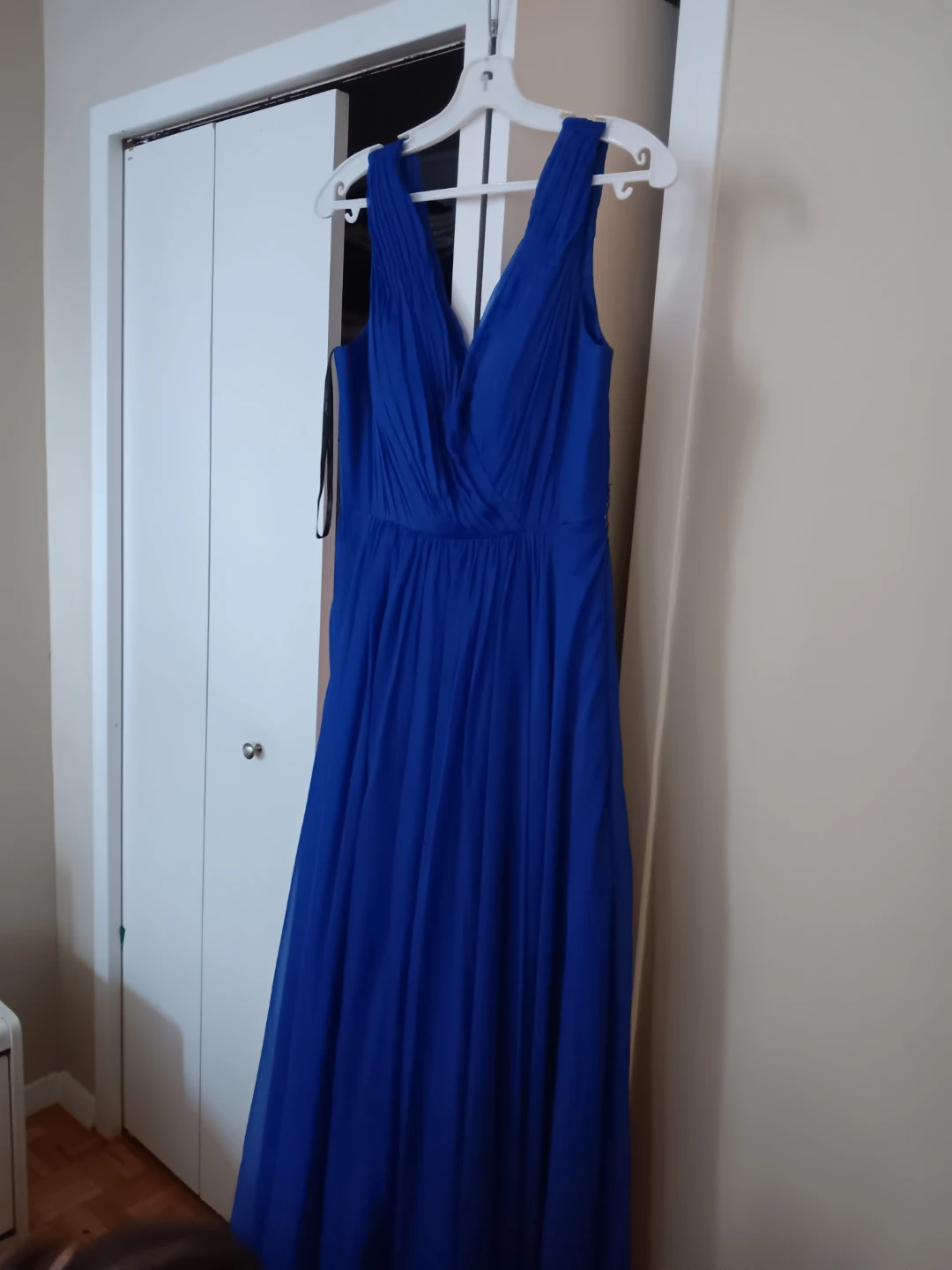 Black, Green, blue, darkblue Satin Strapless Gown. Size s