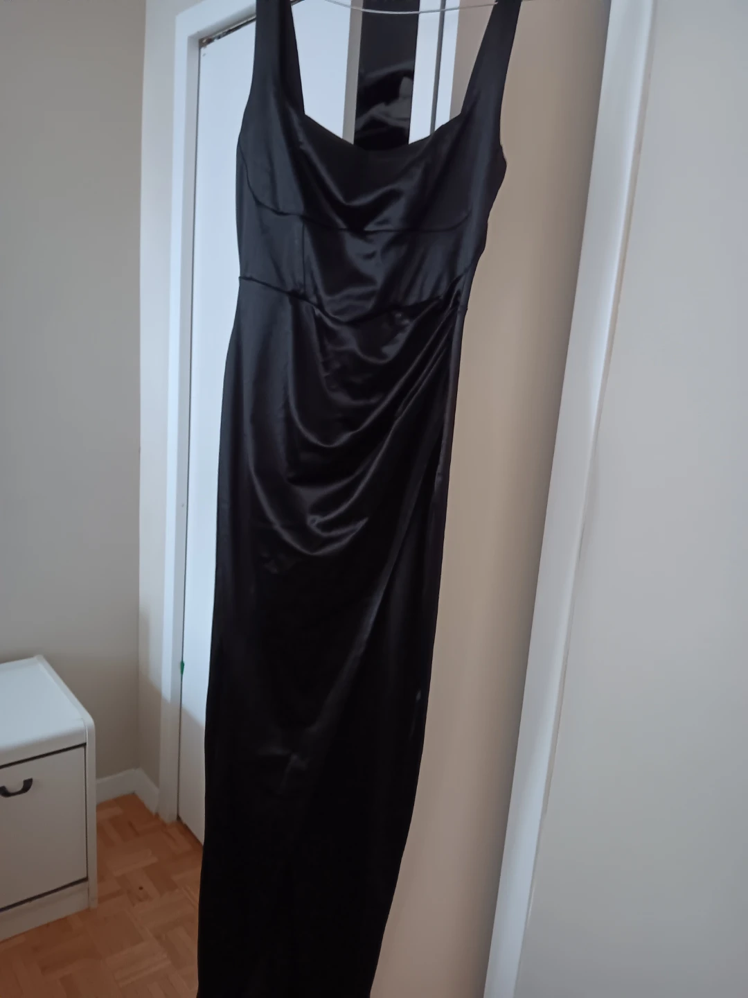 Black, Green, blue, darkblue Satin Strapless Gown. Size s - photo 2