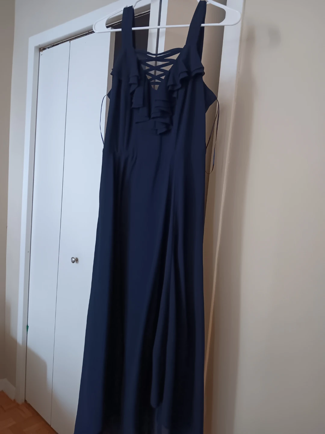 Black, Green, blue, darkblue Satin Strapless Gown. Size s - photo 3
