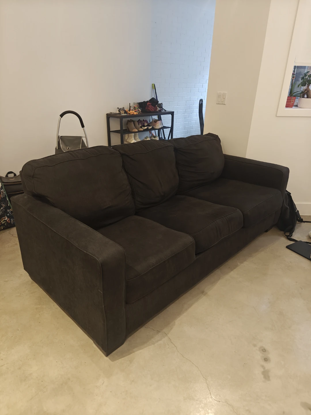Dark Grey Fabric Sofa