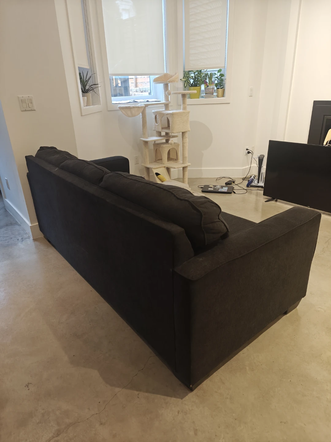 Dark Grey Fabric Sofa - photo 3
