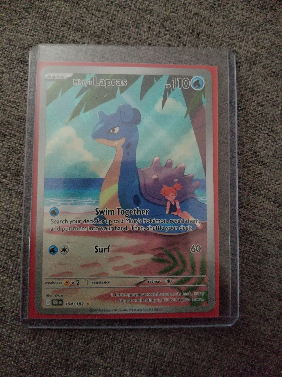 Misty's Lapras Pokémon Card 194/182