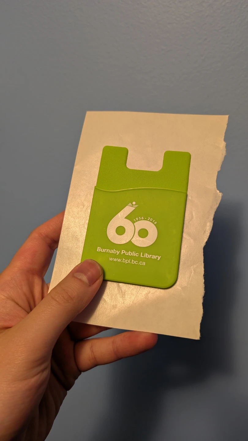 Burnaby Public Library Phone Card Holder