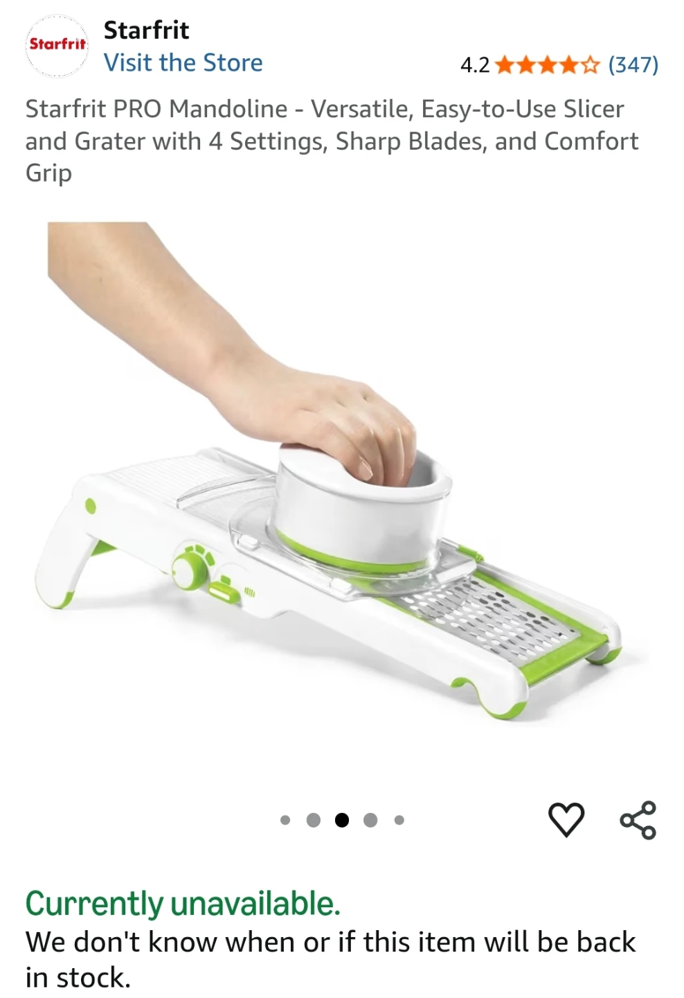 Starfrit Pro Mandoline Slicer and Grater - photo 2