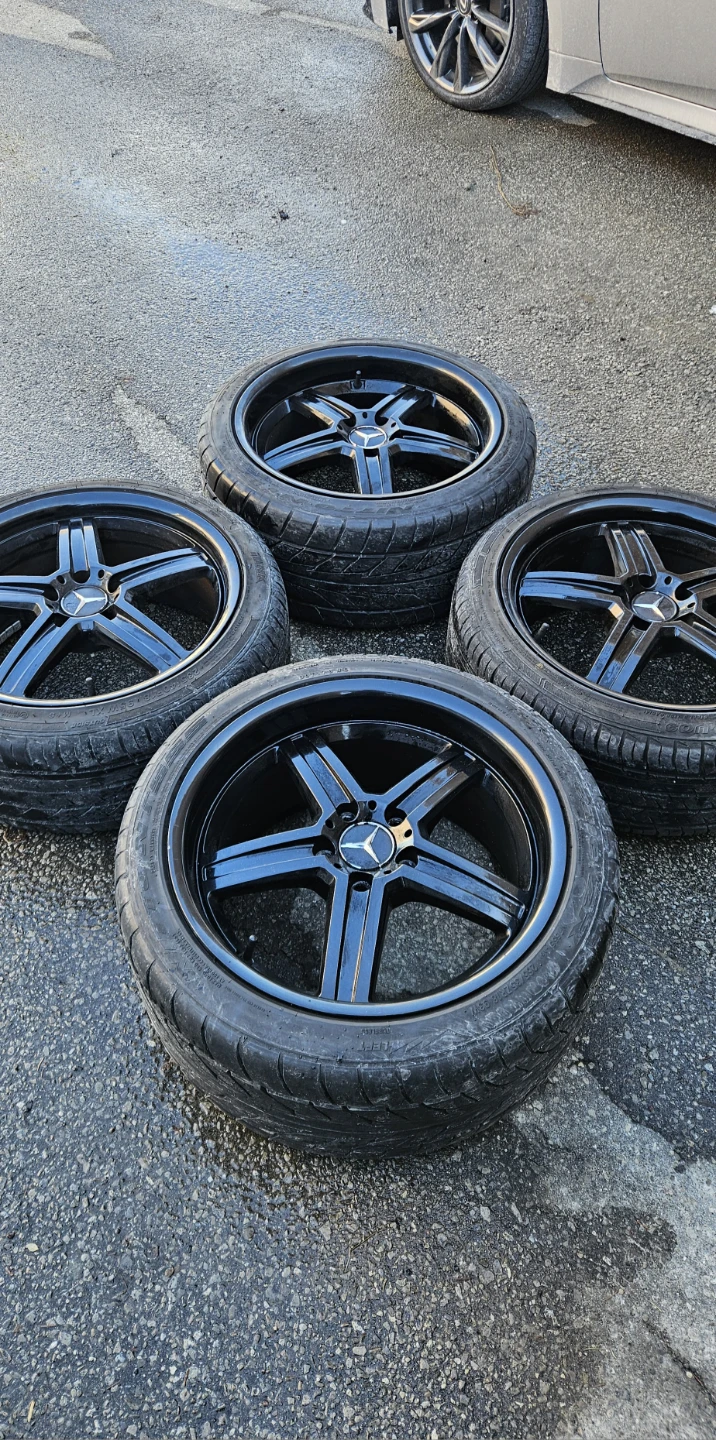 Set of 4 Black Mercedes-Benz Style Alloy Wheels with Tires