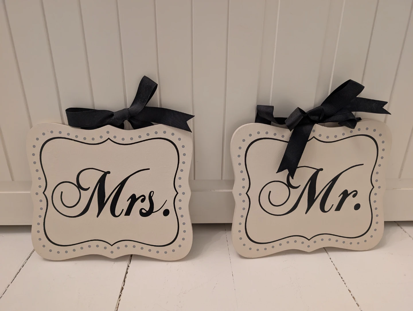 Creative Co-Op "Mr. & Mrs." Wooden Signs - photo 2