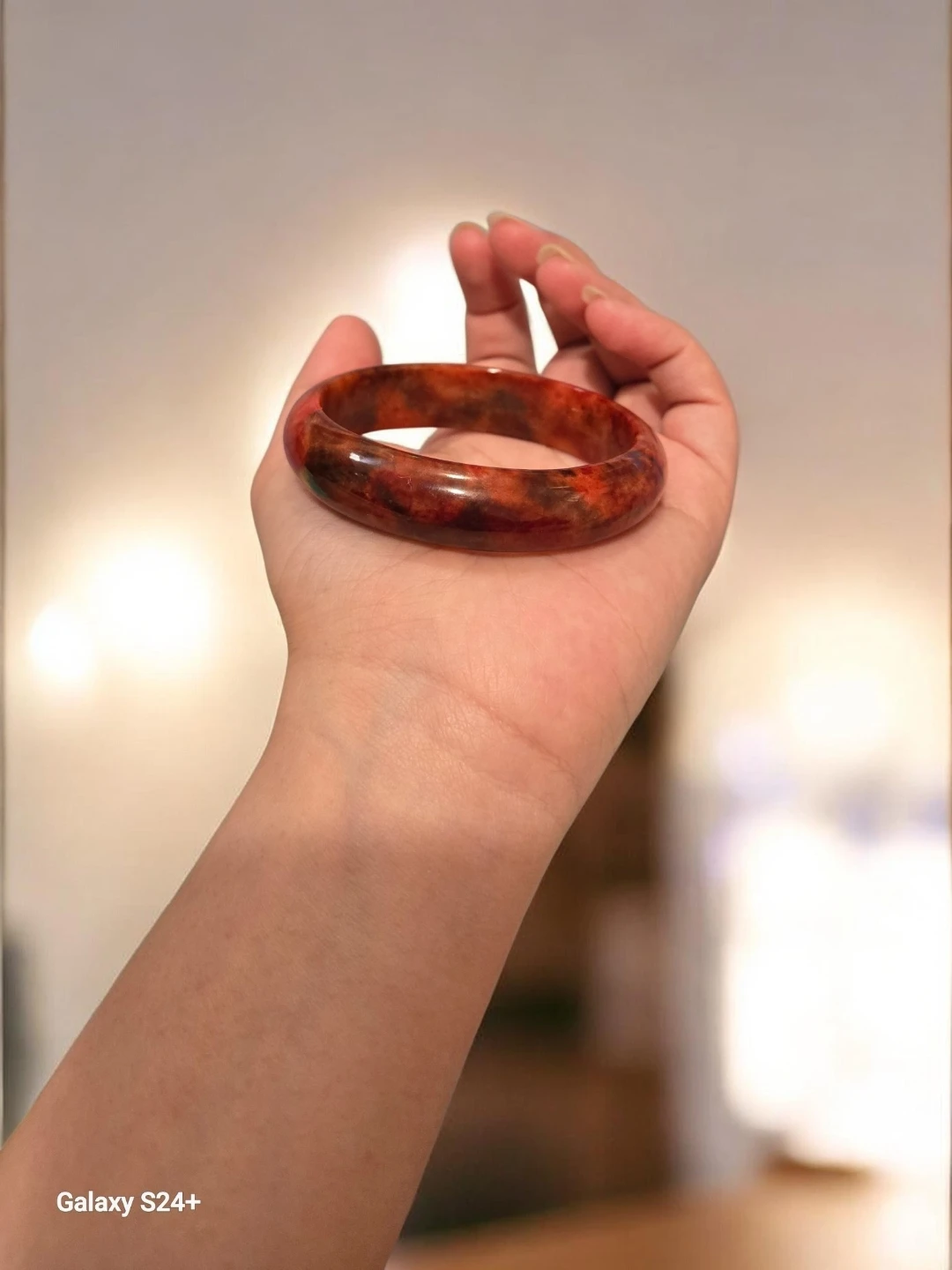 Blood Jade Bangle - photo 2