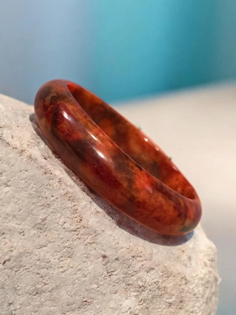 Blood Jade Bangle - photo 3