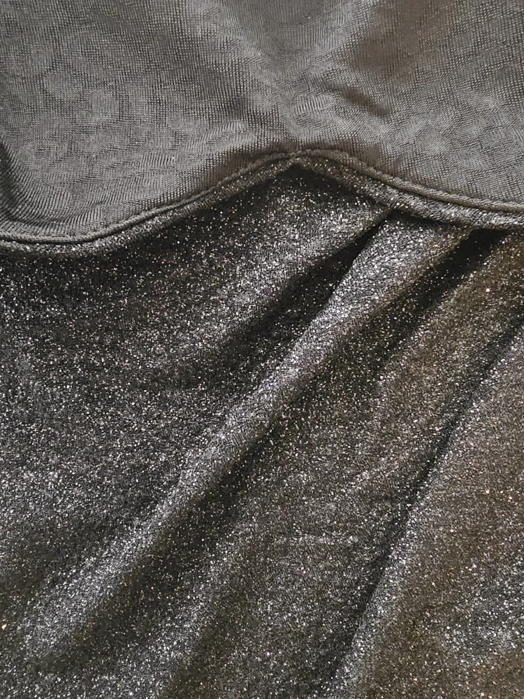 Lovely Day Black Sparkle Ruched Midi Dress Size S - photo 3