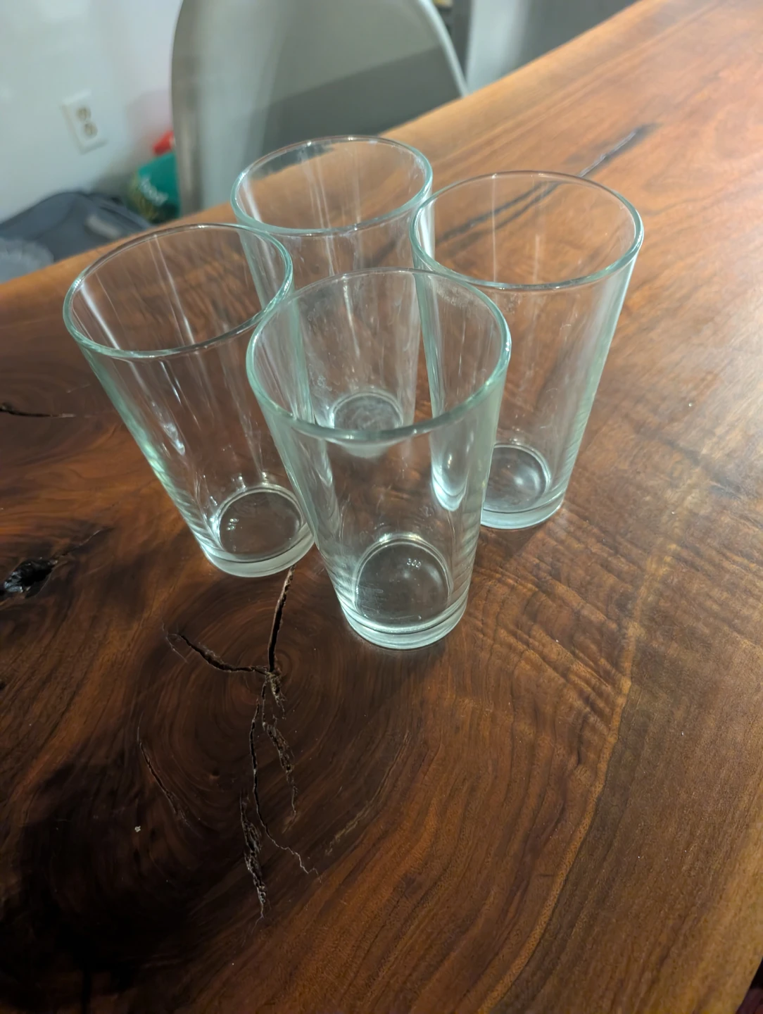 Set of 4 Clear Large Glass Tumblers - photo 2