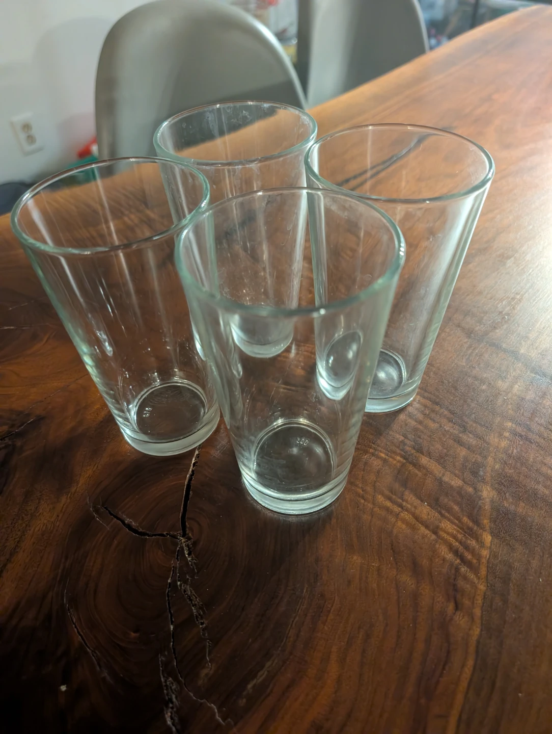 Set of 4 Clear Large Glass Tumblers - photo 4
