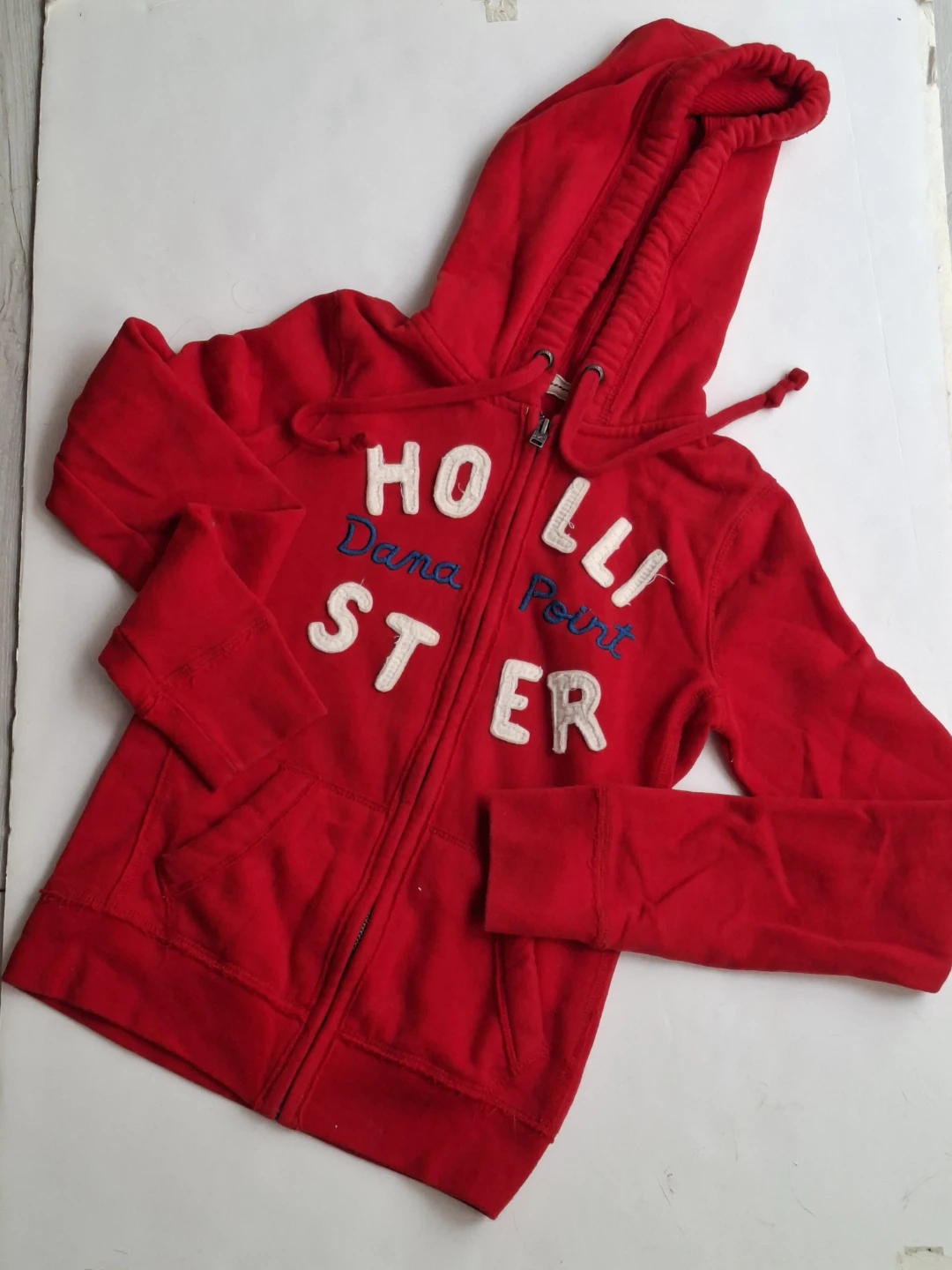 Hollister Red Zip-Up Hoodie XS