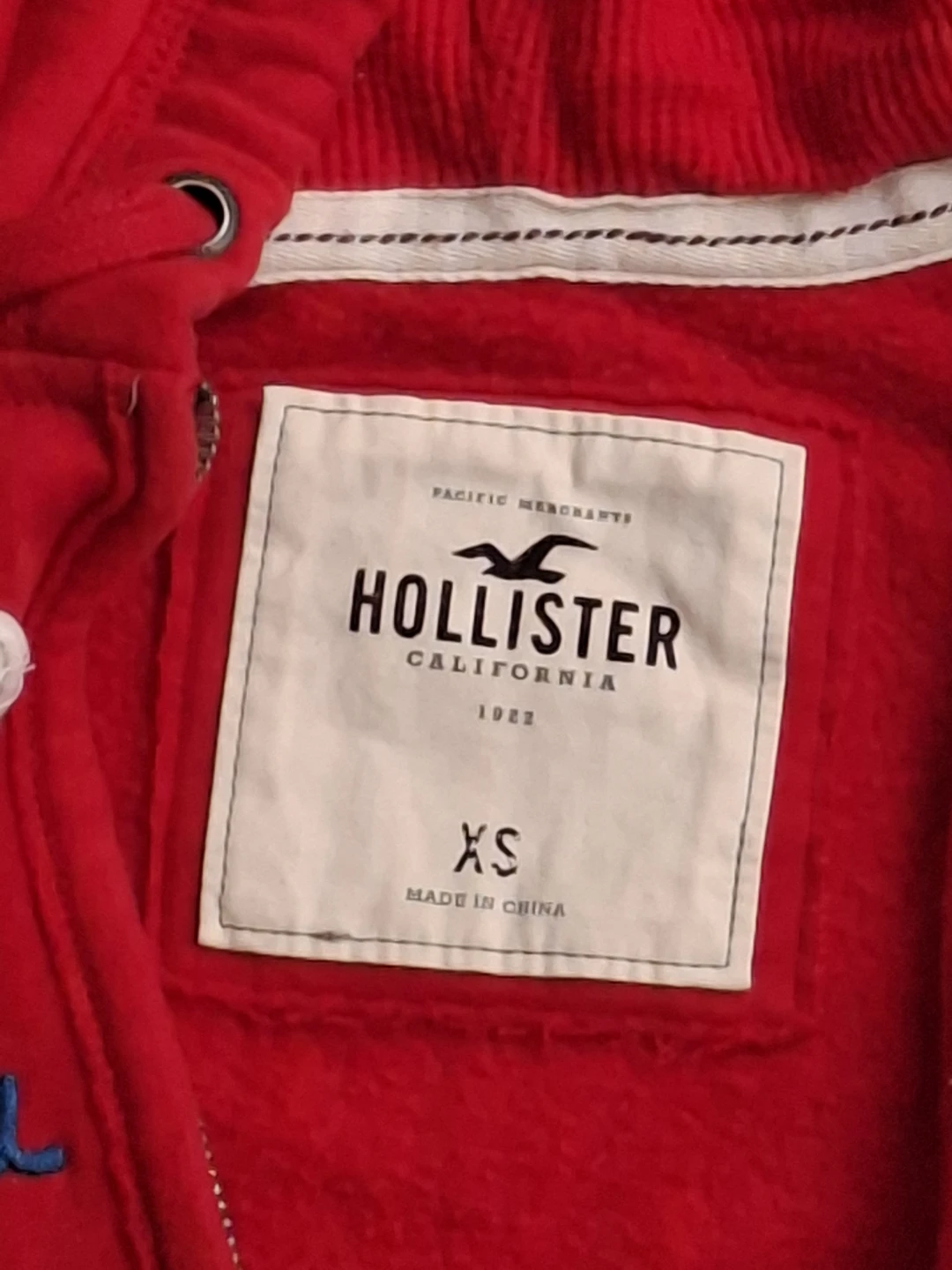 Hollister Red Zip-Up Hoodie XS - photo 2