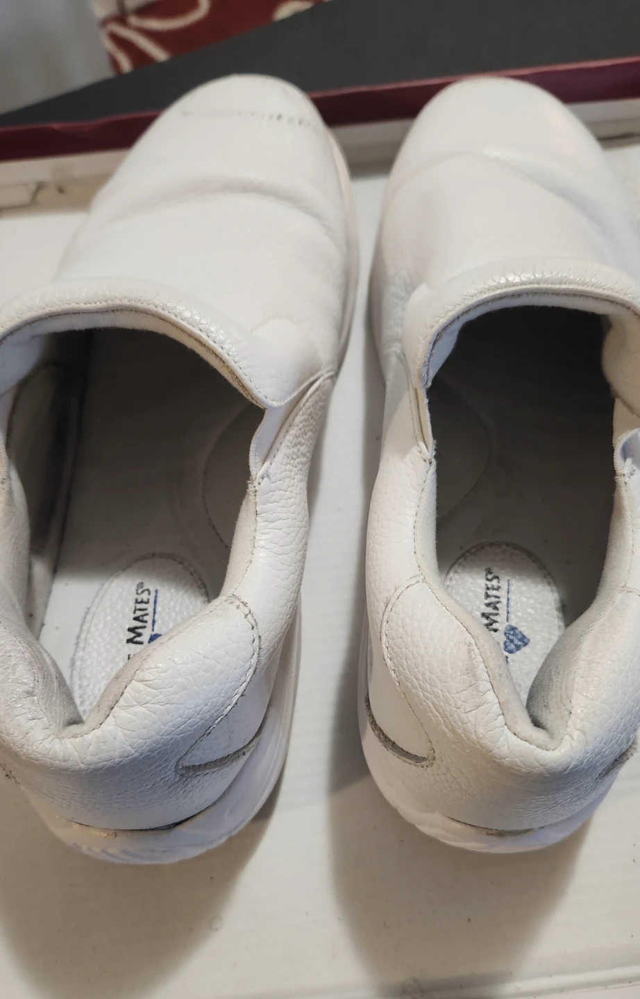 Nurse Mates White Leather Slip-On Shoes - photo 3