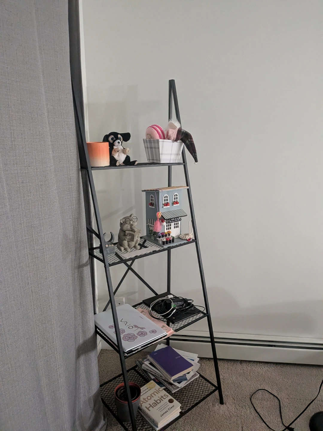 Black Ladder Shelf