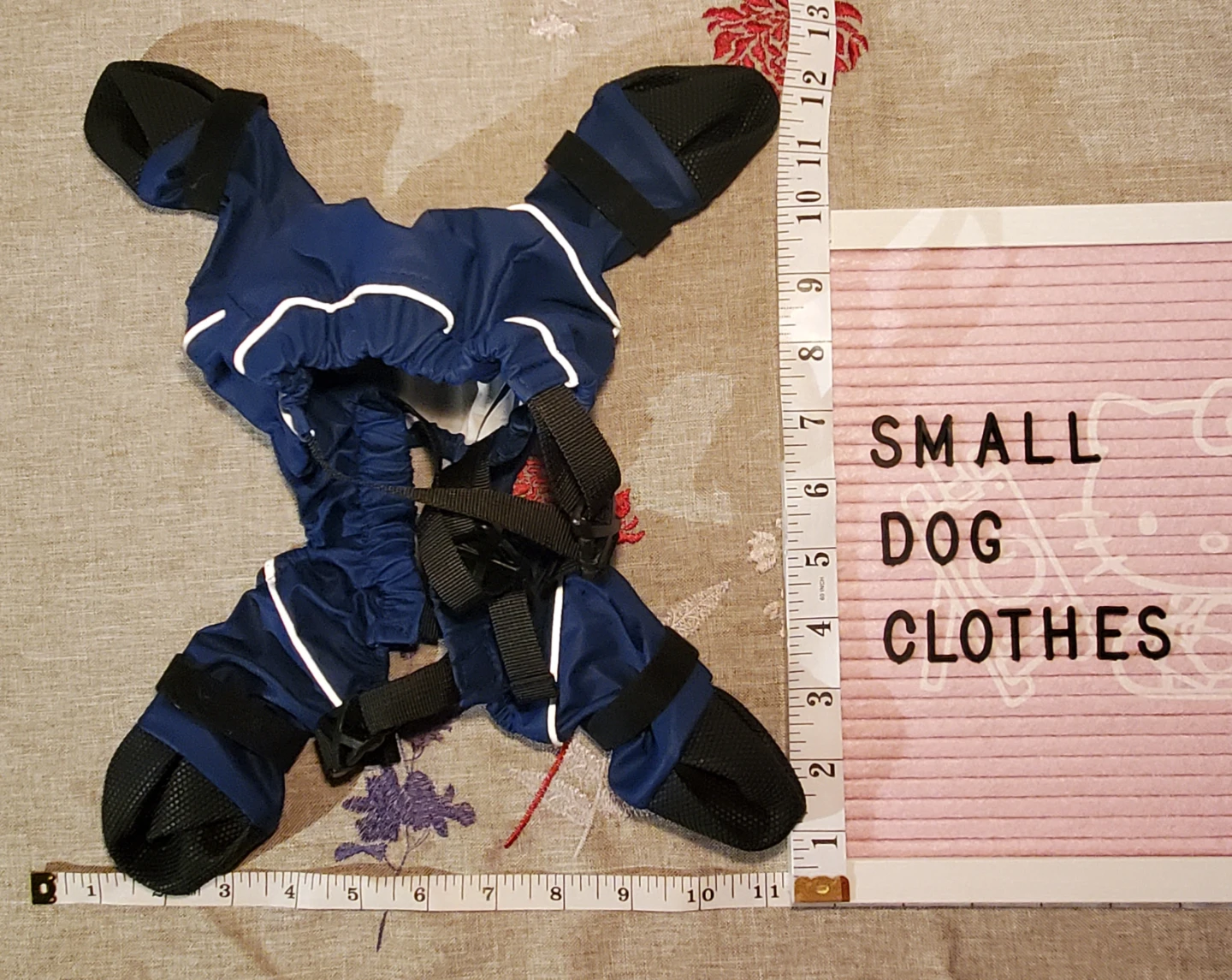 Blue Dog Rain/Snow suit with Boots - XS