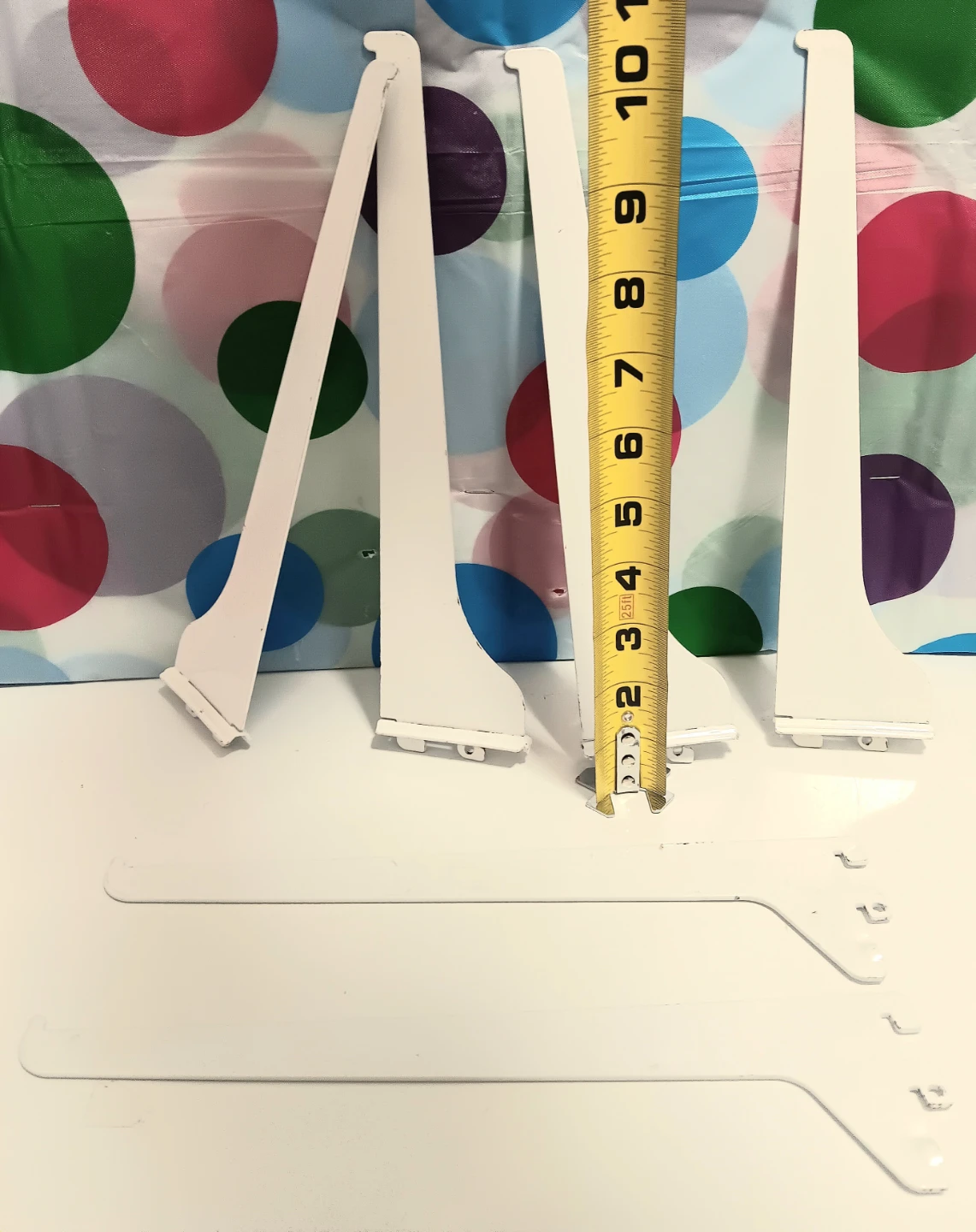 🛠White Metal Shelf Brackets Set of 6🛠 - photo 3