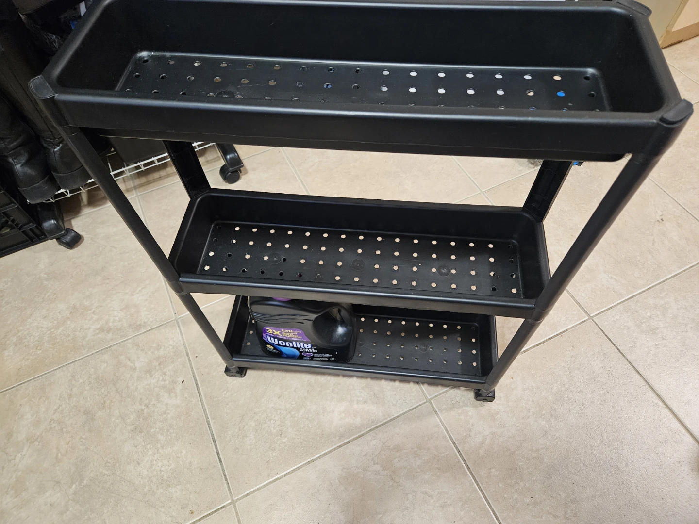 Ikea Black 3-Tier Rolling Utility Cart