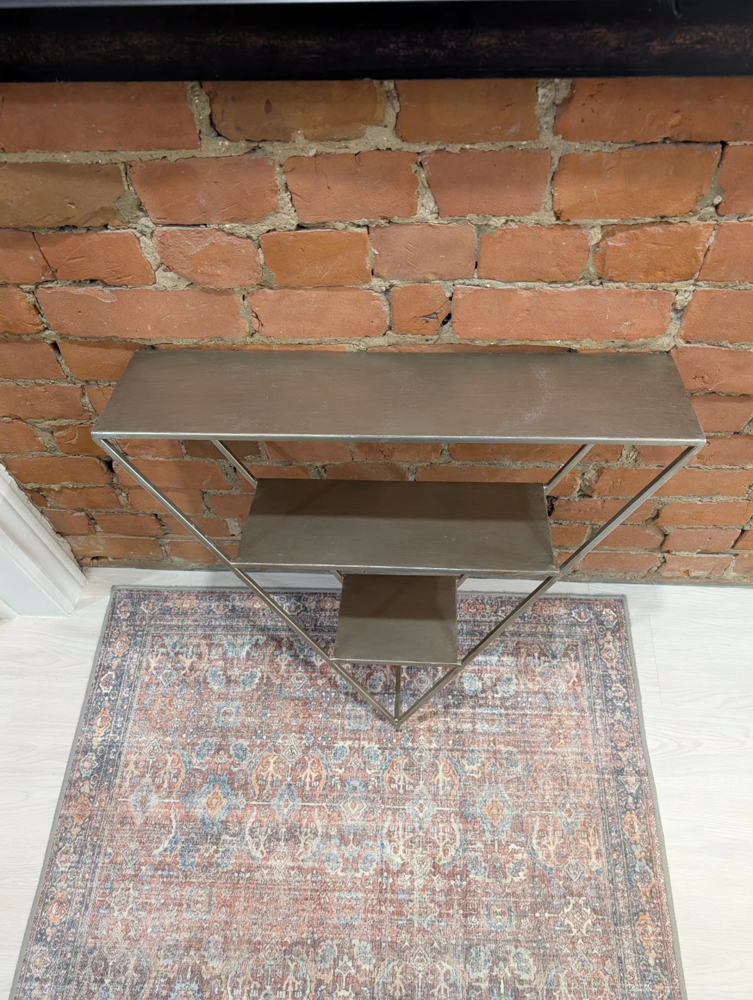 Kate and Laurel Tildan 3 Tier Triangle  Metal Wall Shelf - photo 3