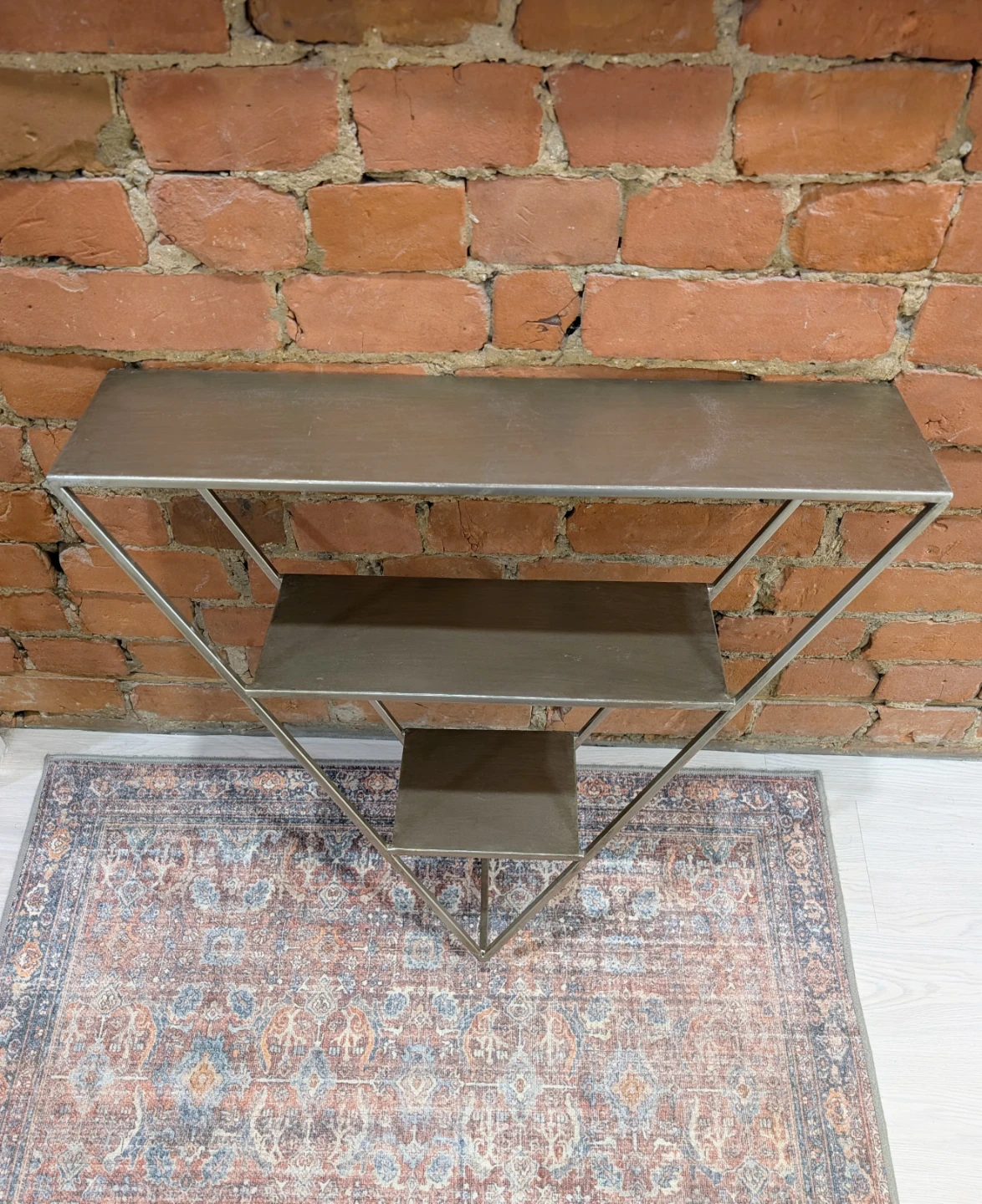 Kate and Laurel Tildan 3 Tier Triangle  Metal Wall Shelf - photo 4