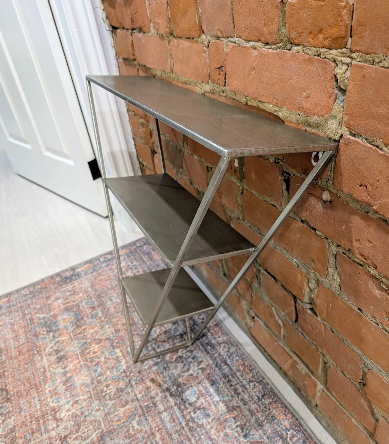 Kate and Laurel Tildan 3 Tier Triangle  Metal Wall Shelf - photo 5