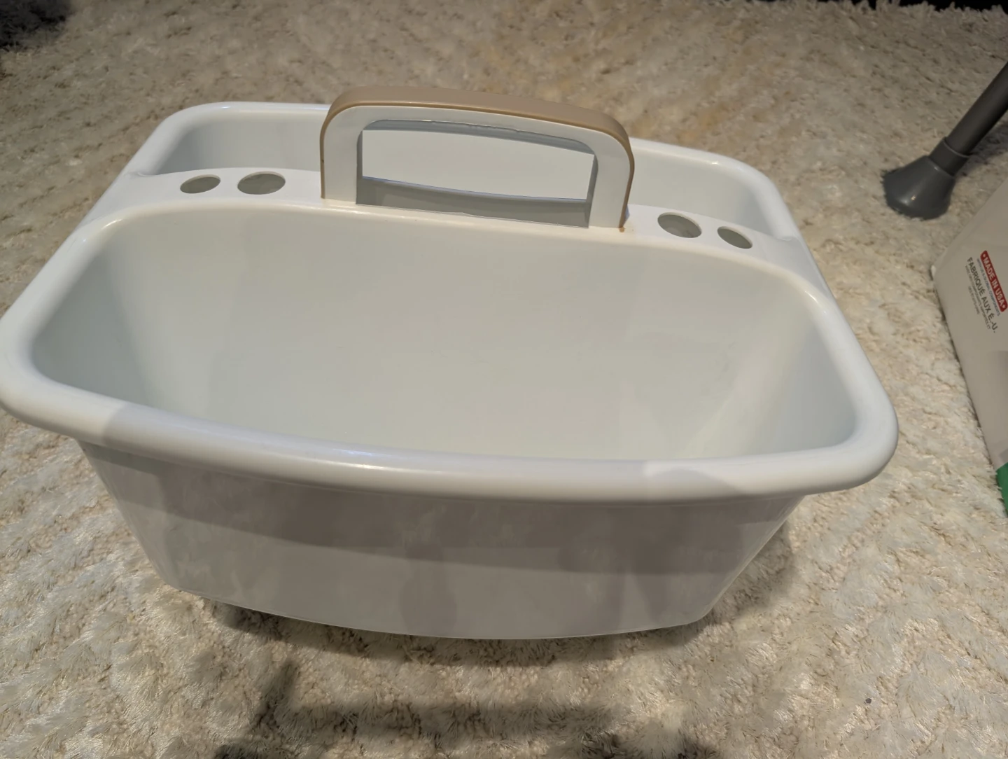 White plastic organizer/ storage