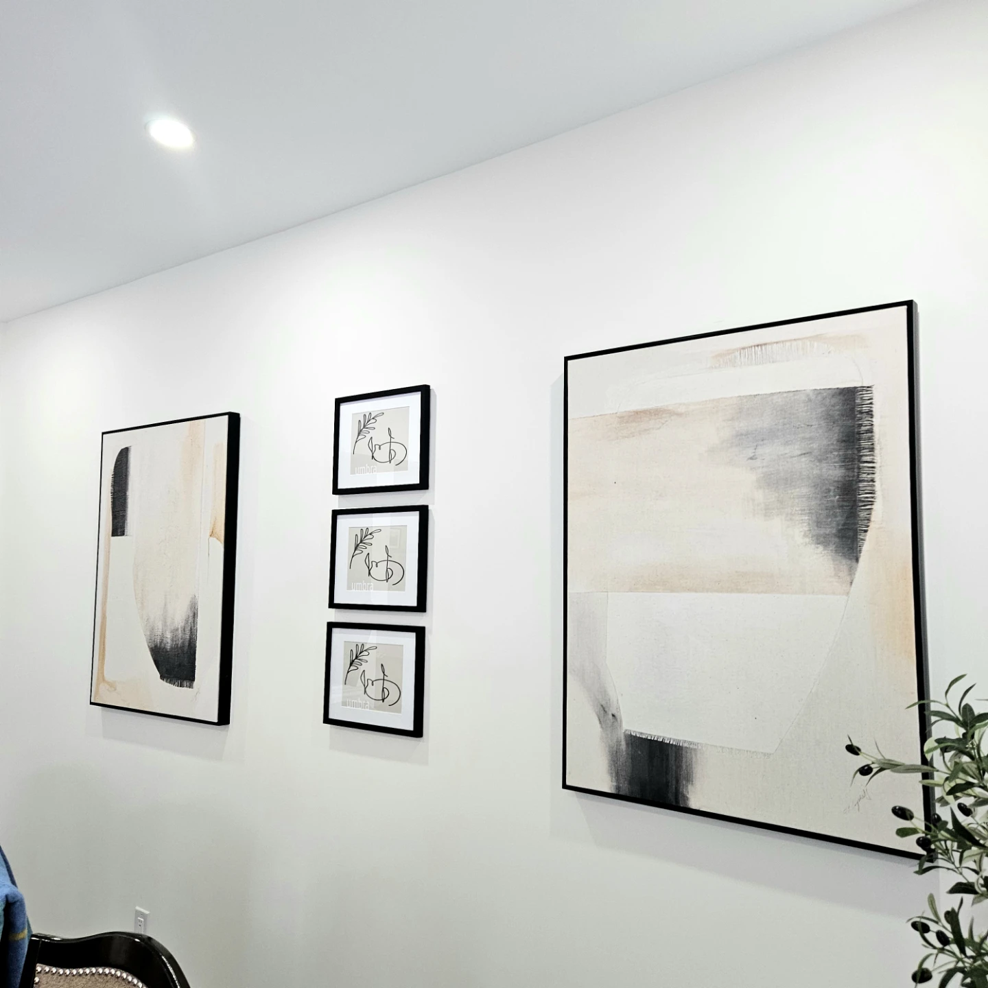 Set of 2 Framed Abstract Wall Art Pieces