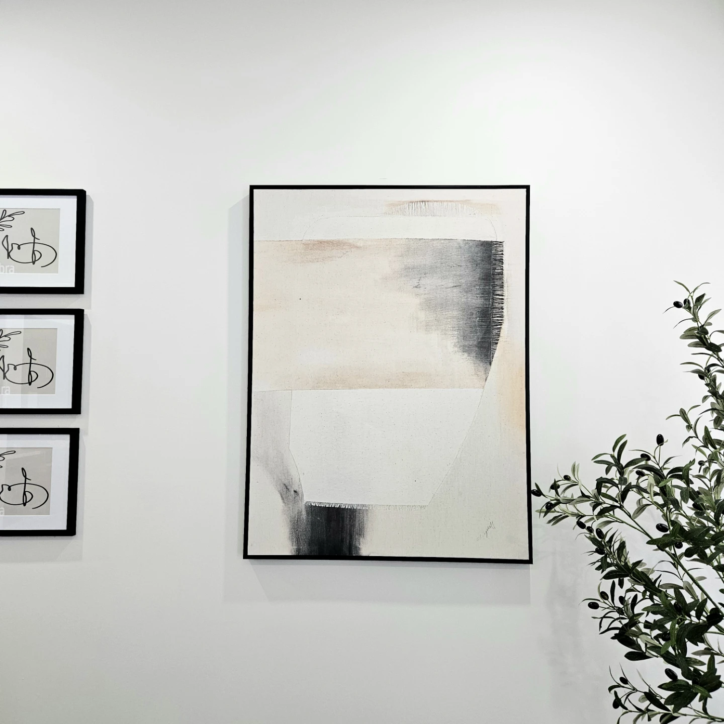 Set of 2 Framed Abstract Wall Art Pieces - photo 2