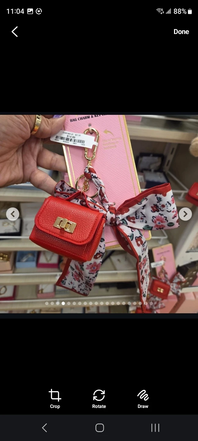 Piper-K Red Bag Charm & Floral Scarf + 2 Gift with this purchase - photo 3
