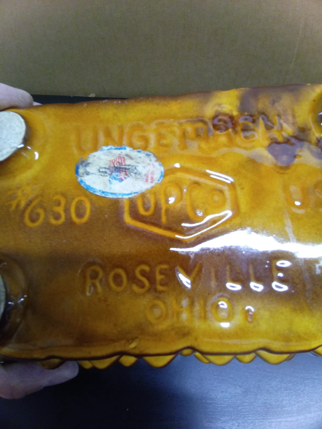 Yellow Glazed Ceramic Planter/Dish 630 - photo 5