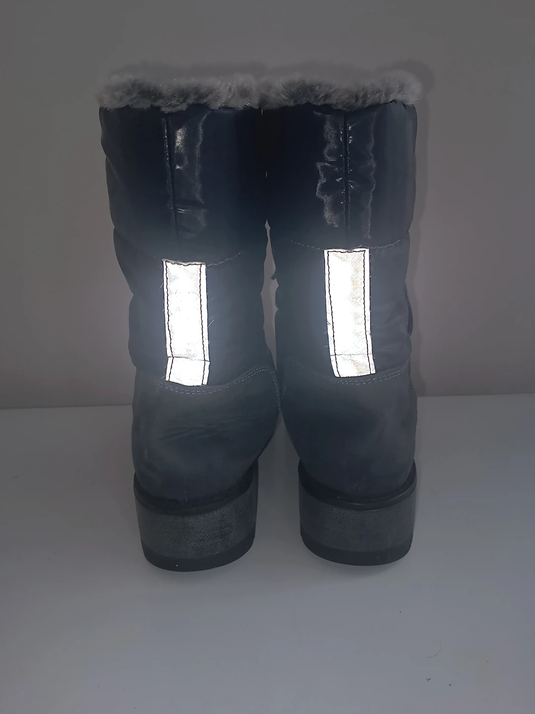 Dark Blue Winter Boots with Faux Fur Trim - photo 4