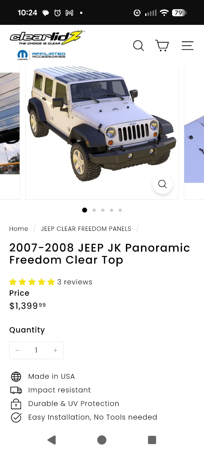 Jeep JK Clear Top - photo 2