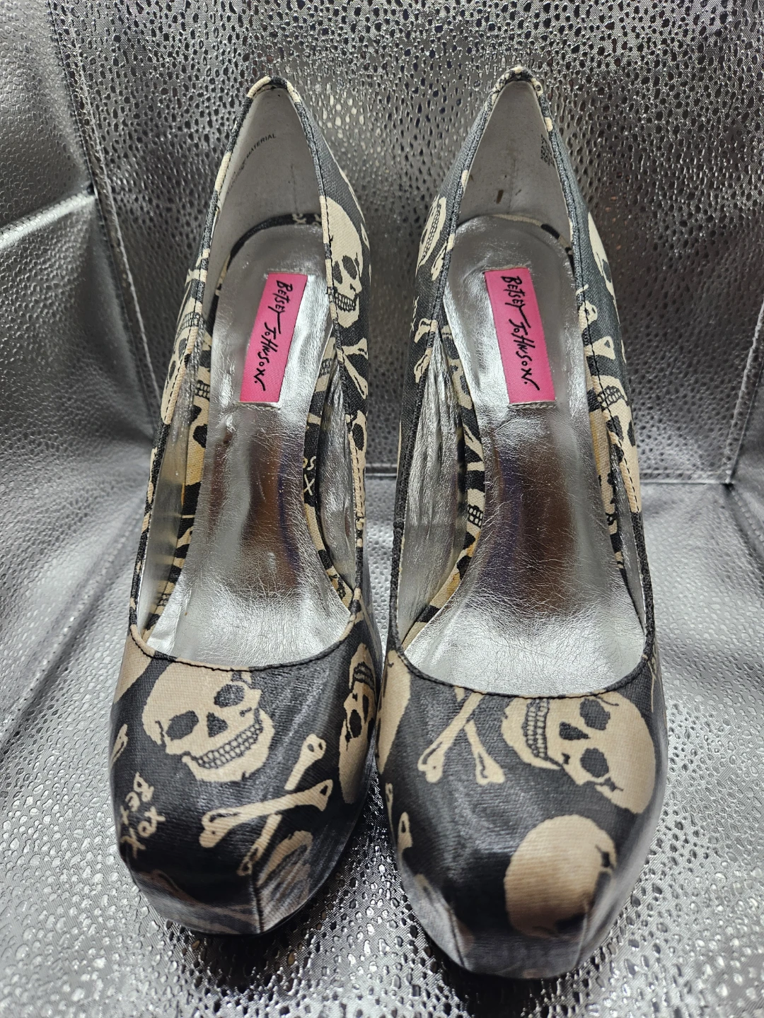 Betsey Johnson Skull & Bones Heels
