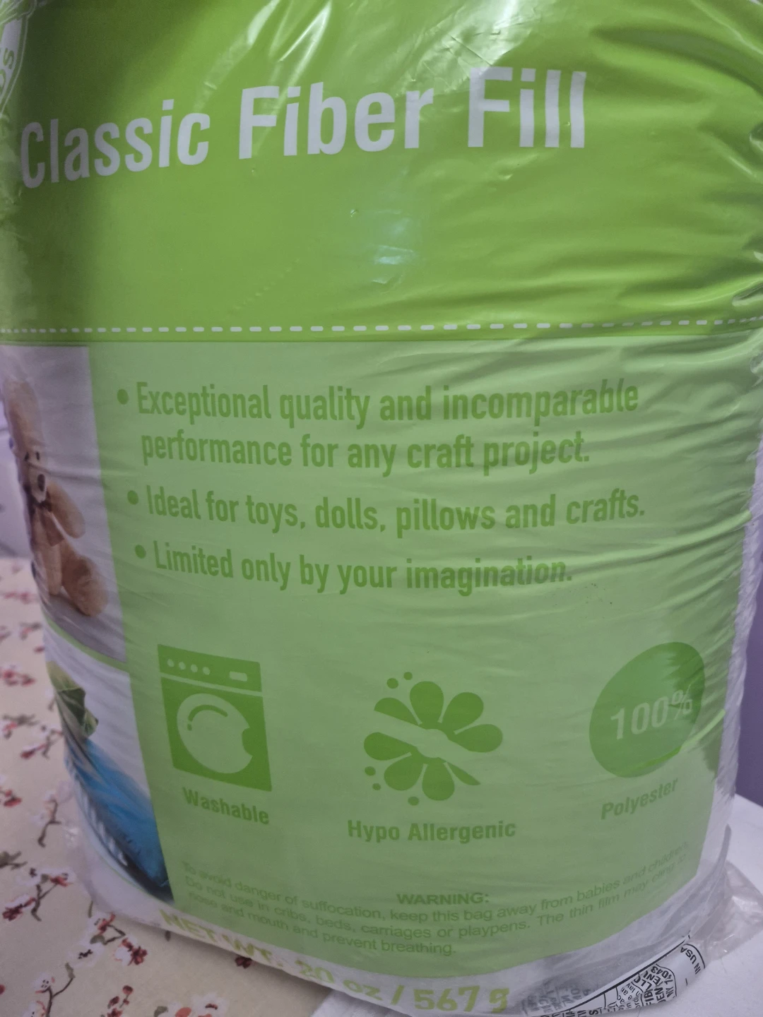 Classic Fiber Fill 20 oz / 567g Polyester, used 2oz - photo 3