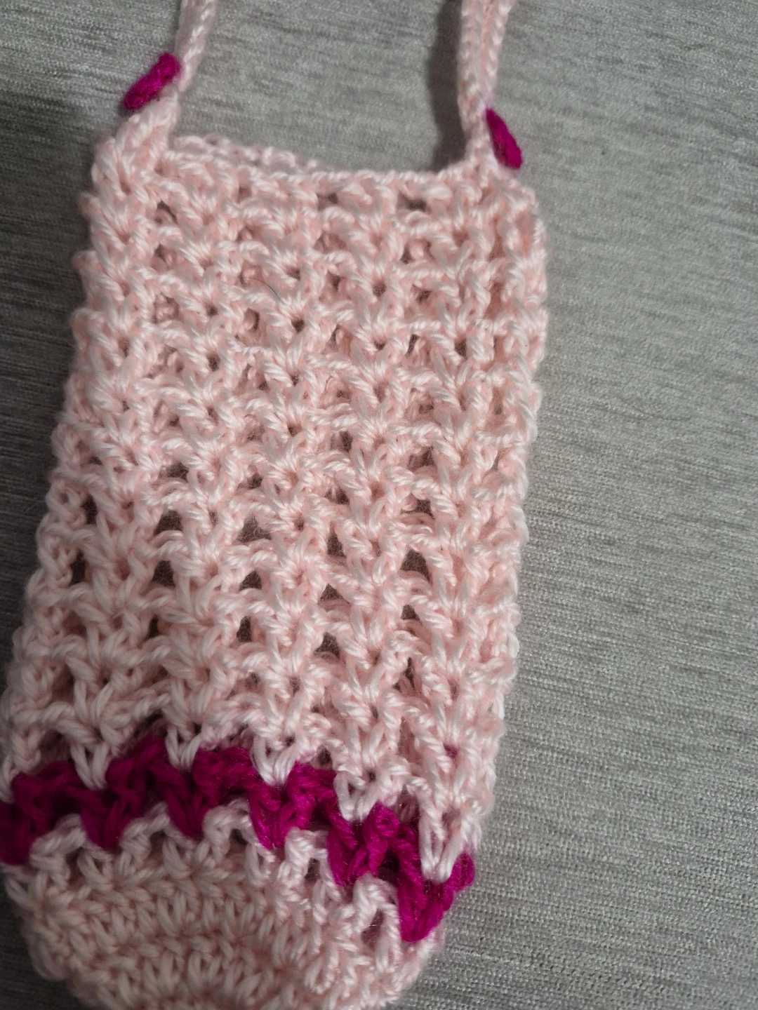 Crocheted Pink Cell Phone Bag - photo 4
