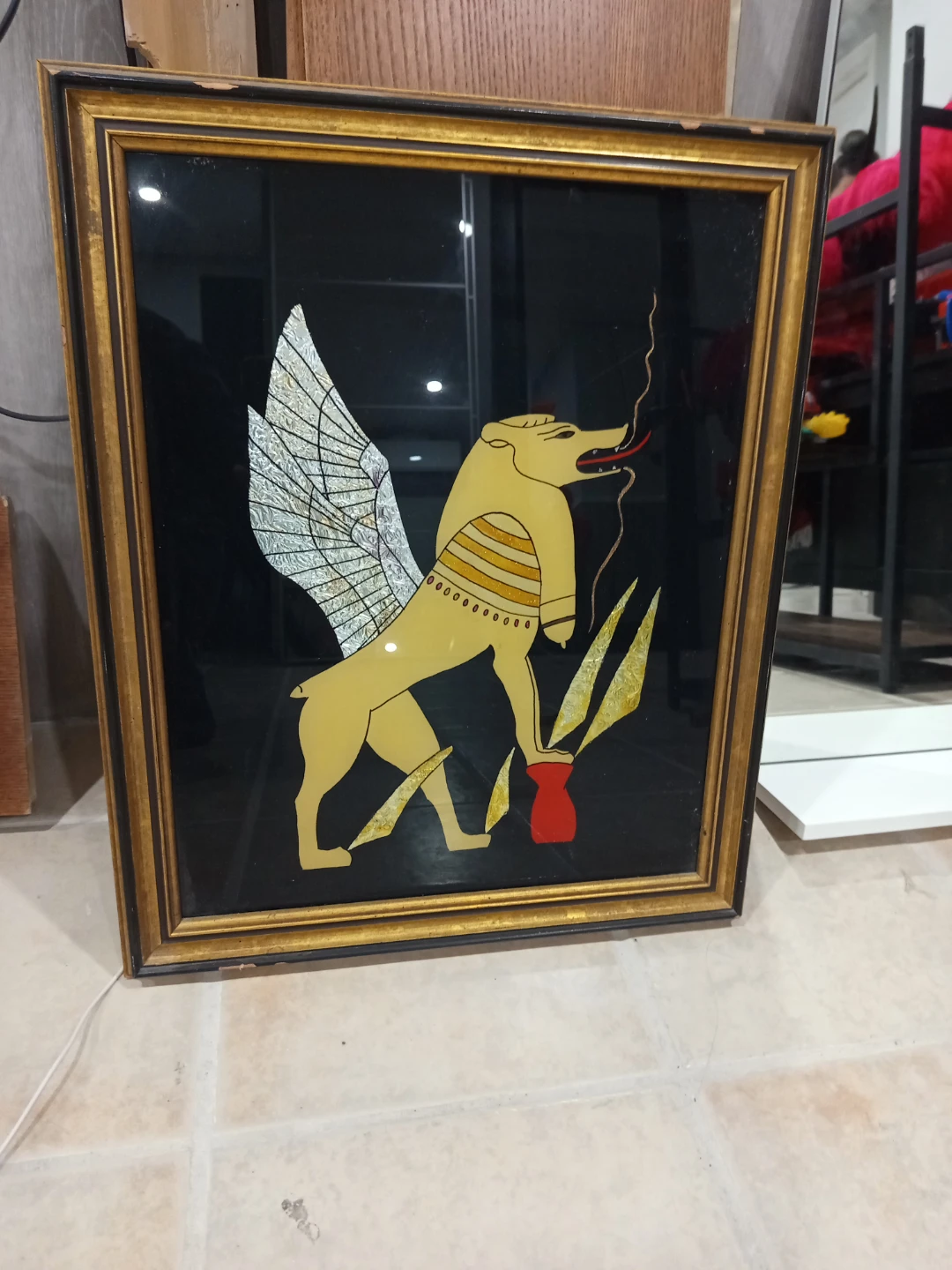 Framed Egyptian Sphinx Art