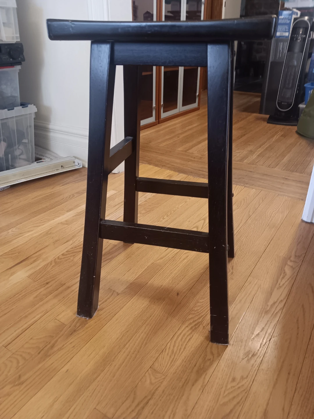 Black Wooden Bar Stools (2) - photo 2