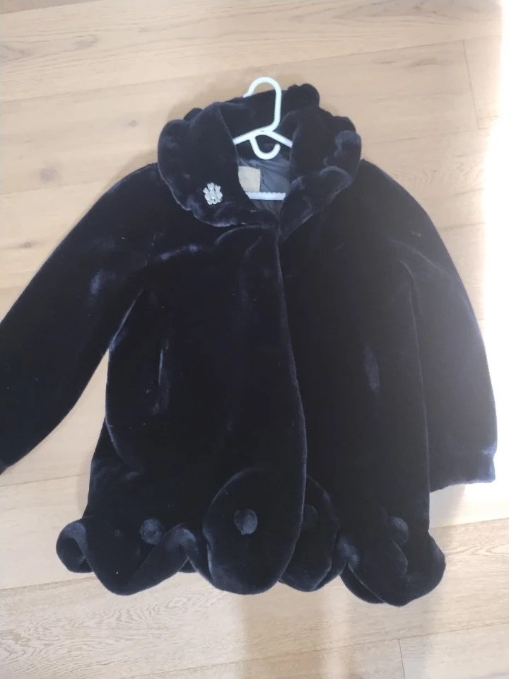 Black Faux Fur Coat