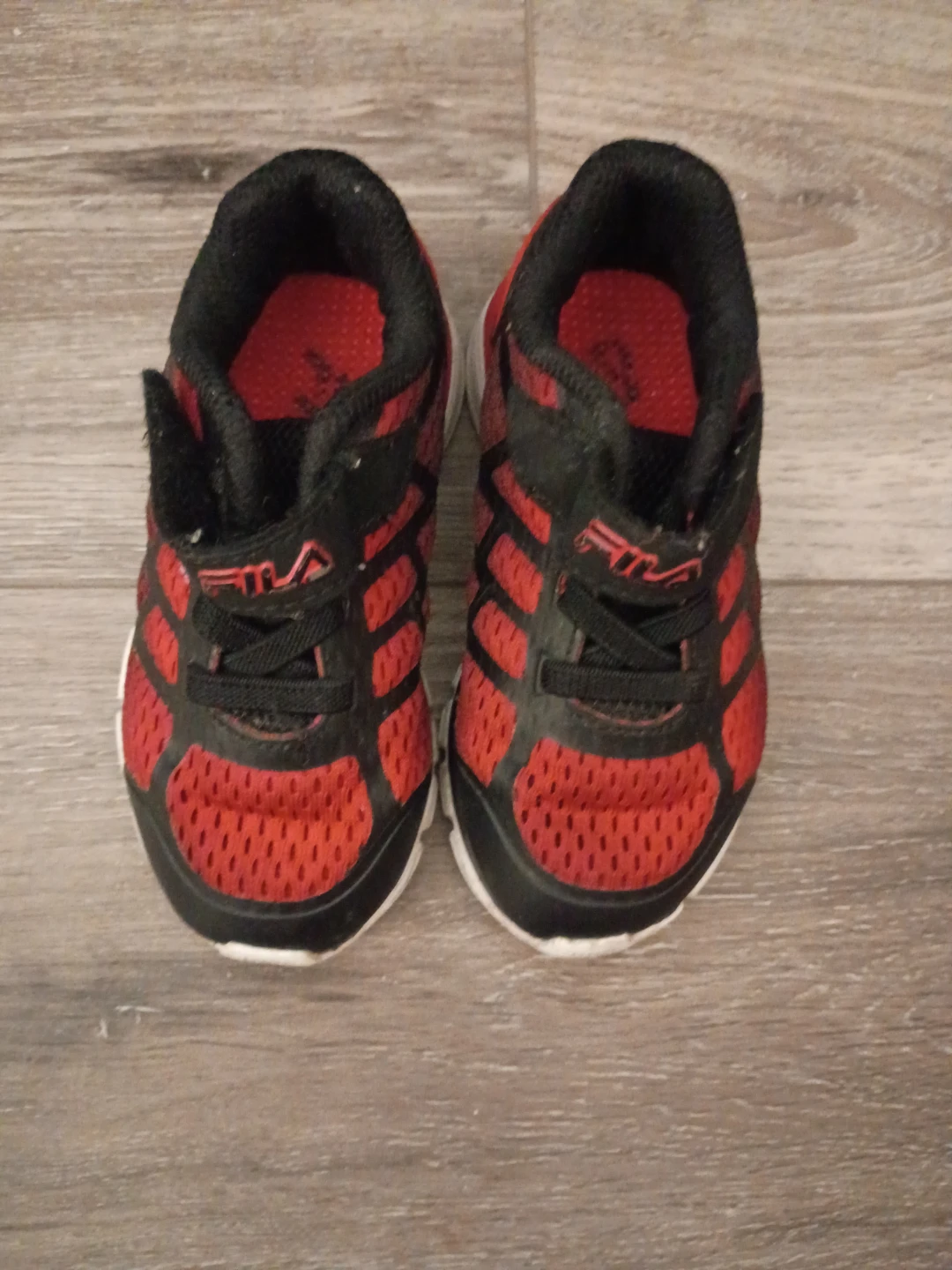 Fila Red and Black Running Shoes - photo 2
