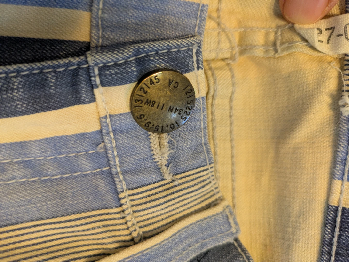 Current/Elliott Striped Jeans Size 27 - photo 2