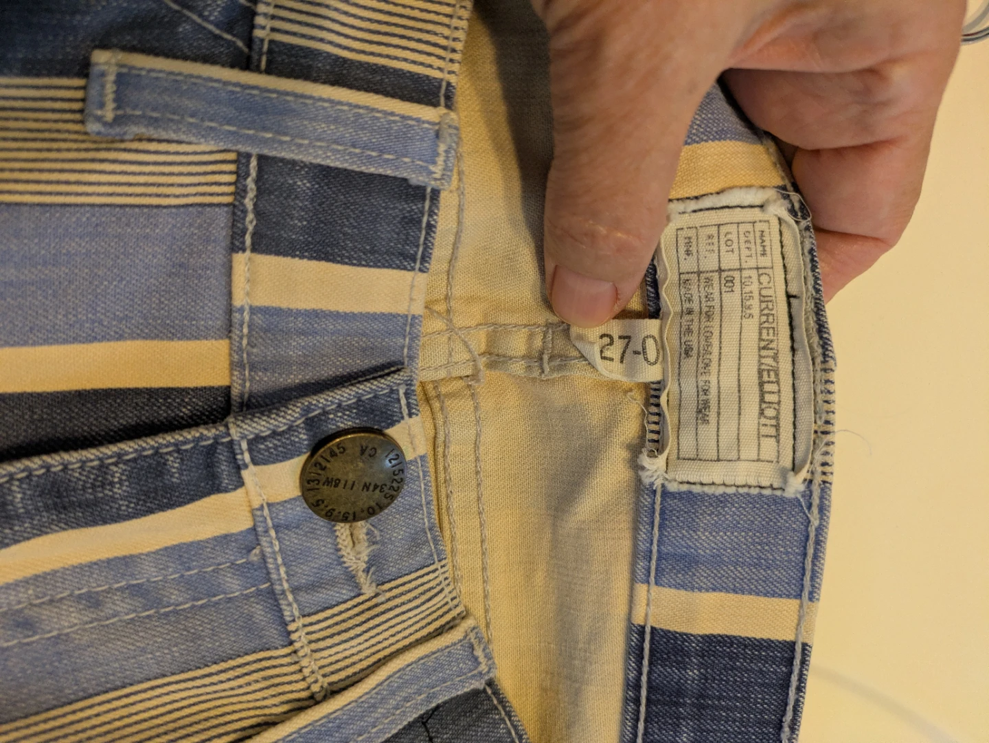 Current/Elliott Striped Jeans Size 27 - photo 4