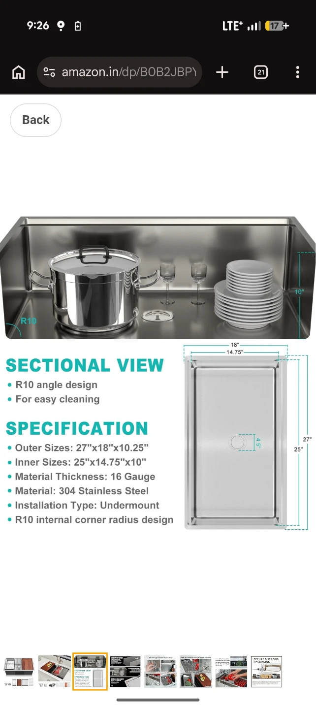 Undermount Stainless Steel Kitchen Sink - photo 3