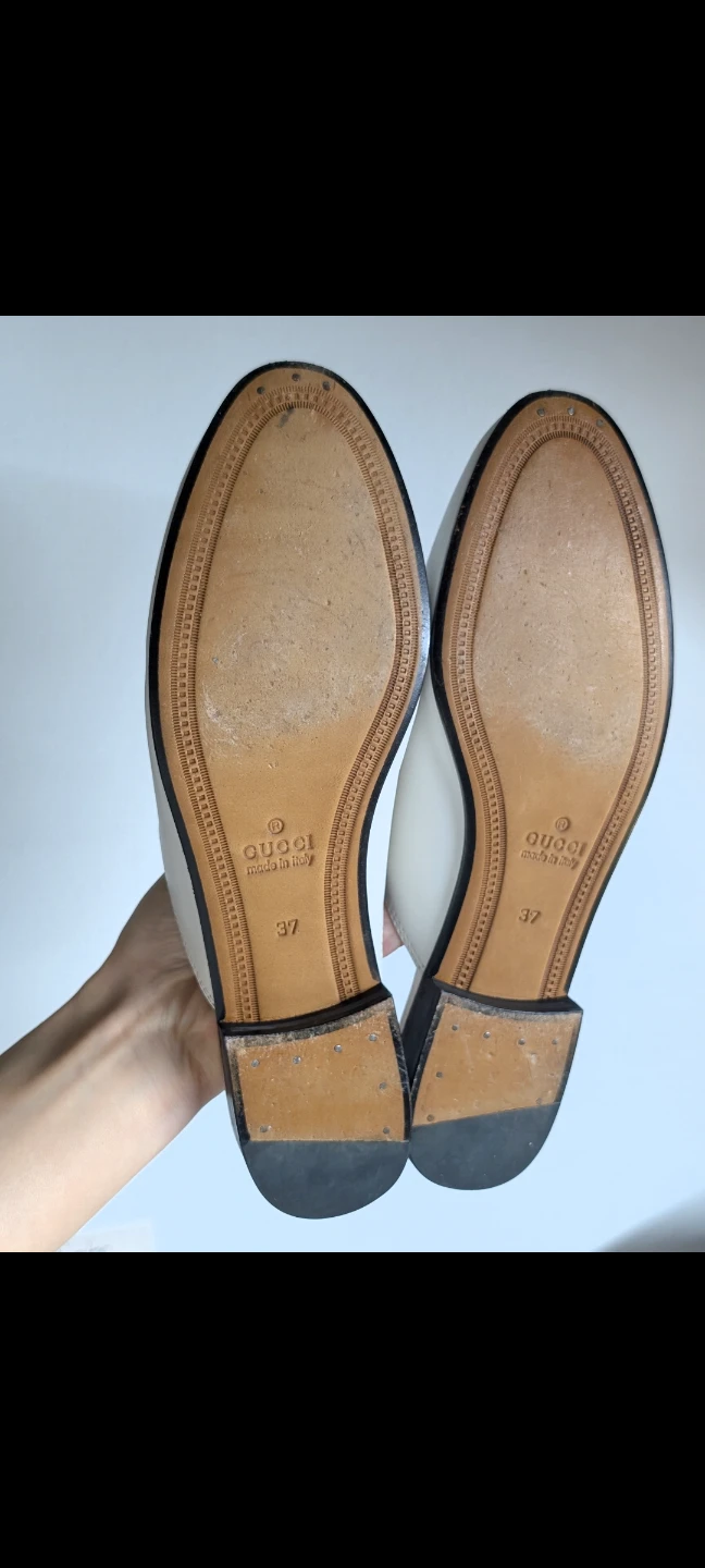 White Leather Gucci Mules loafers Vintage - Size 37 - photo 2