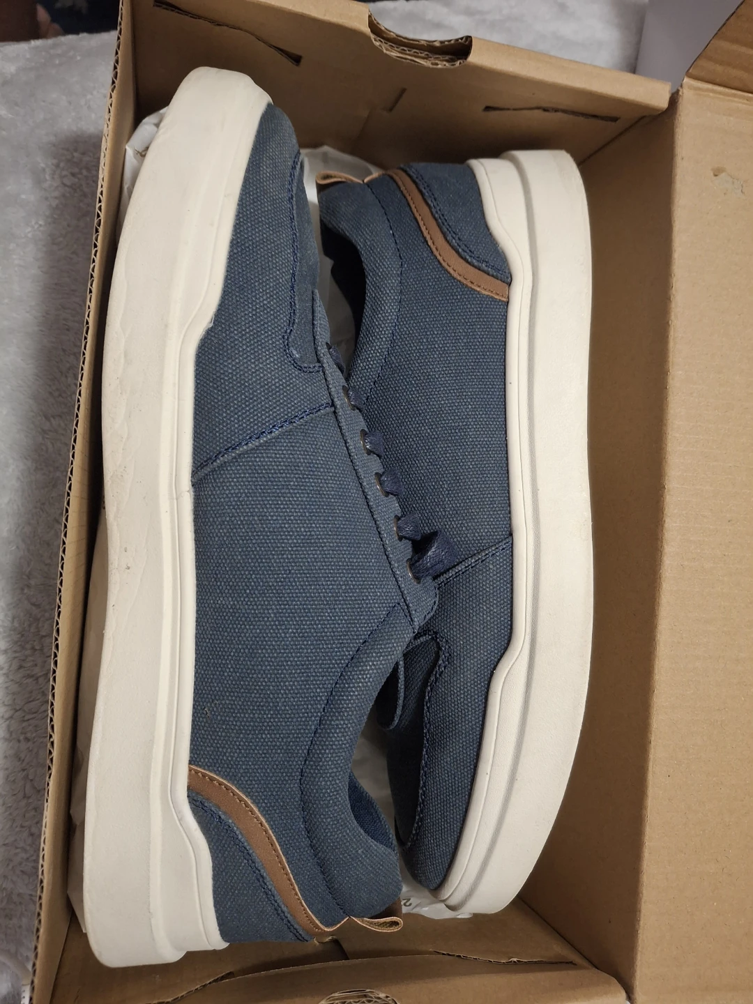 Bruno Marc Men's Navy Canvas Sneakers US 9