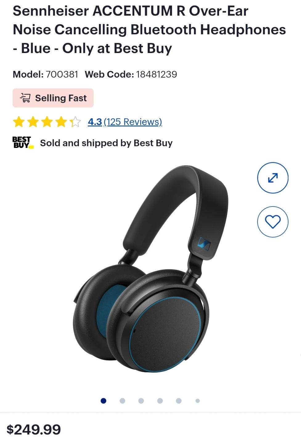 Sennheiser Accentum Noise Cancelling Headphones 🥕 - photo 3