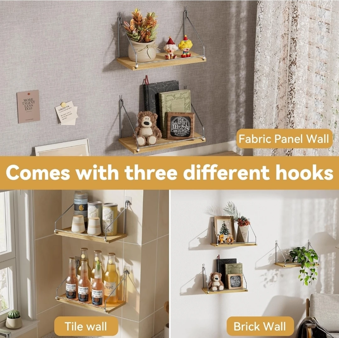 Floating Shelf with Hooks - photo 5