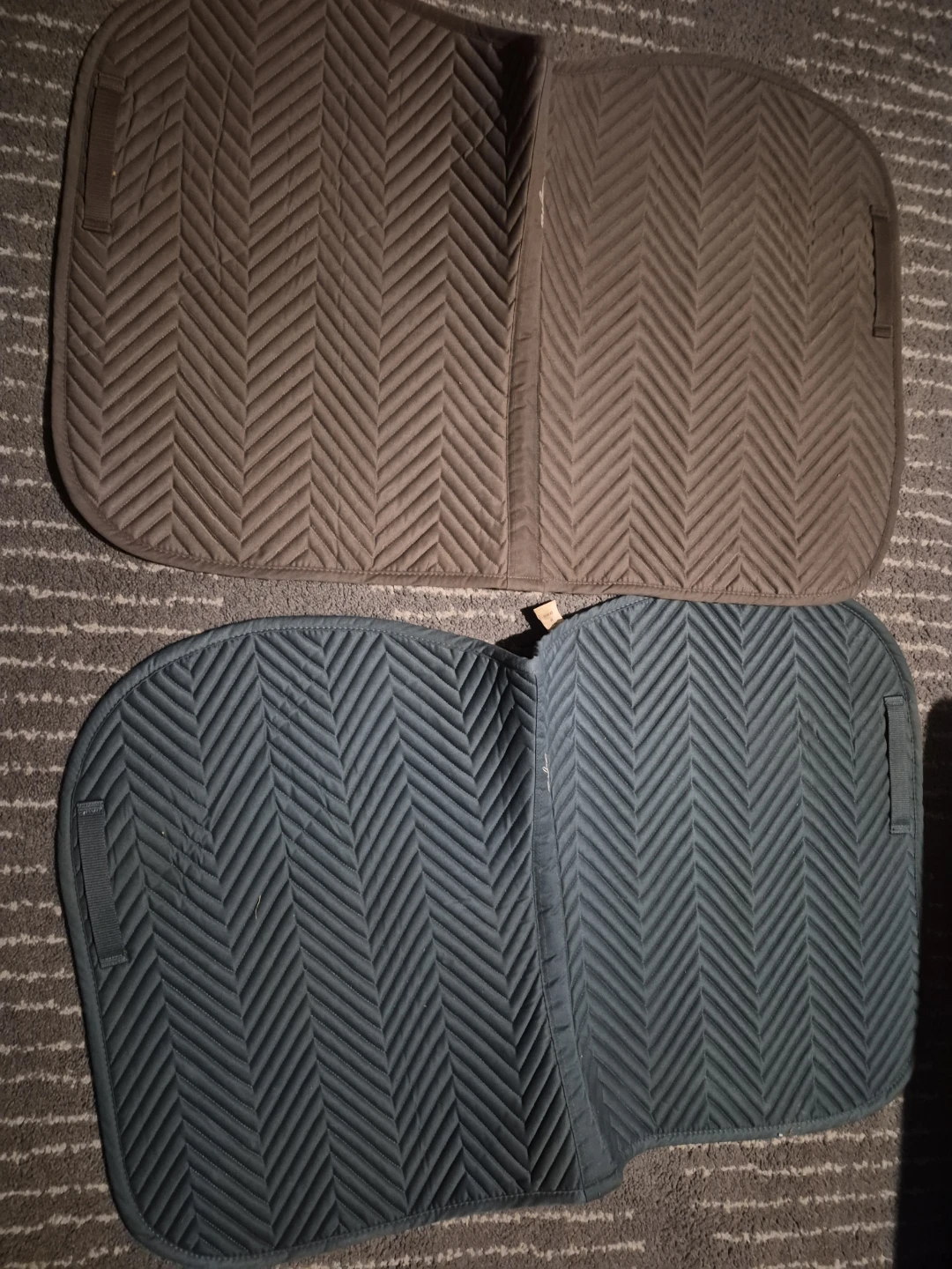 Supra Quilted Saddle Pads - Brown and Teal