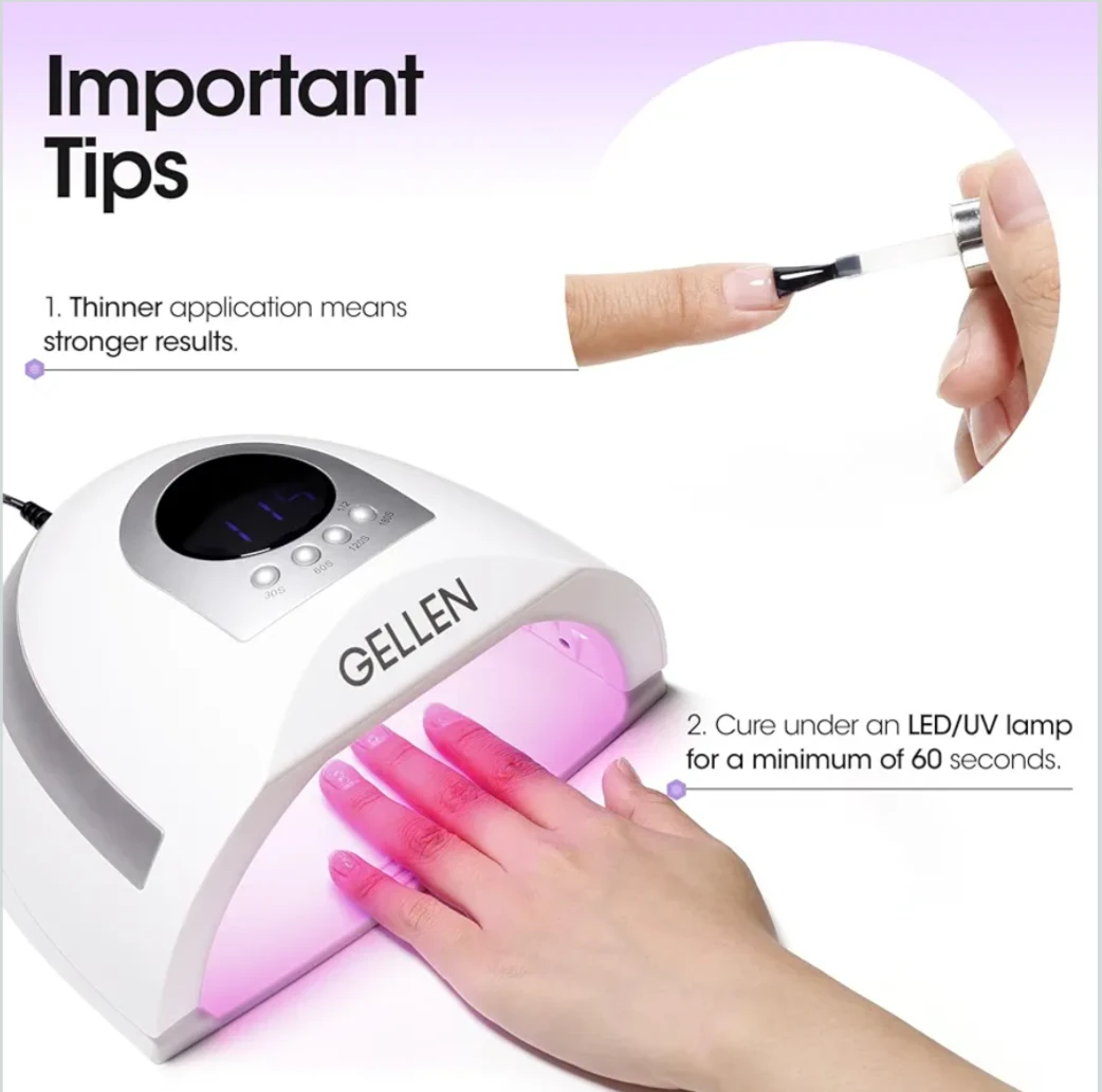 Gellen 2 x 18ML Ultra Guard for Nails Base & Top Coat Set - photo 2